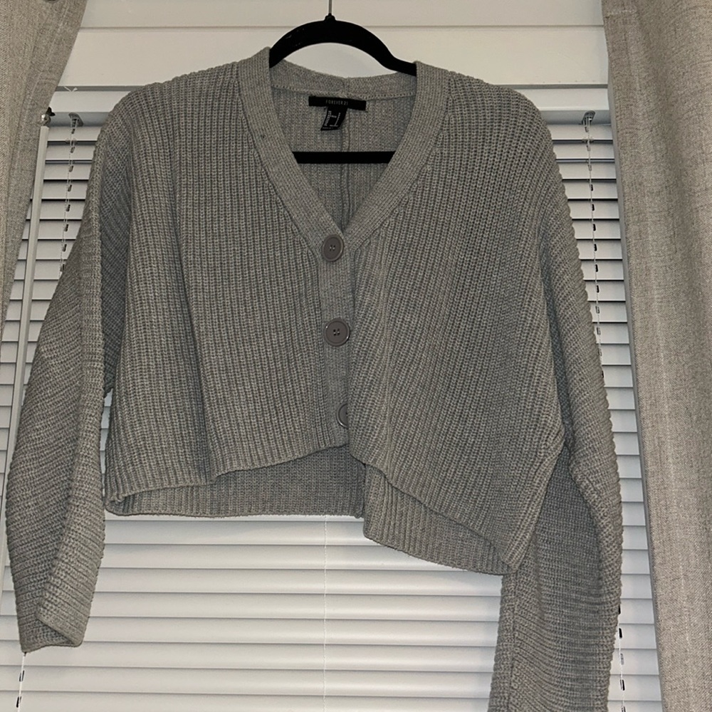 Forever 21 Grey Knit Sweater, Size: S